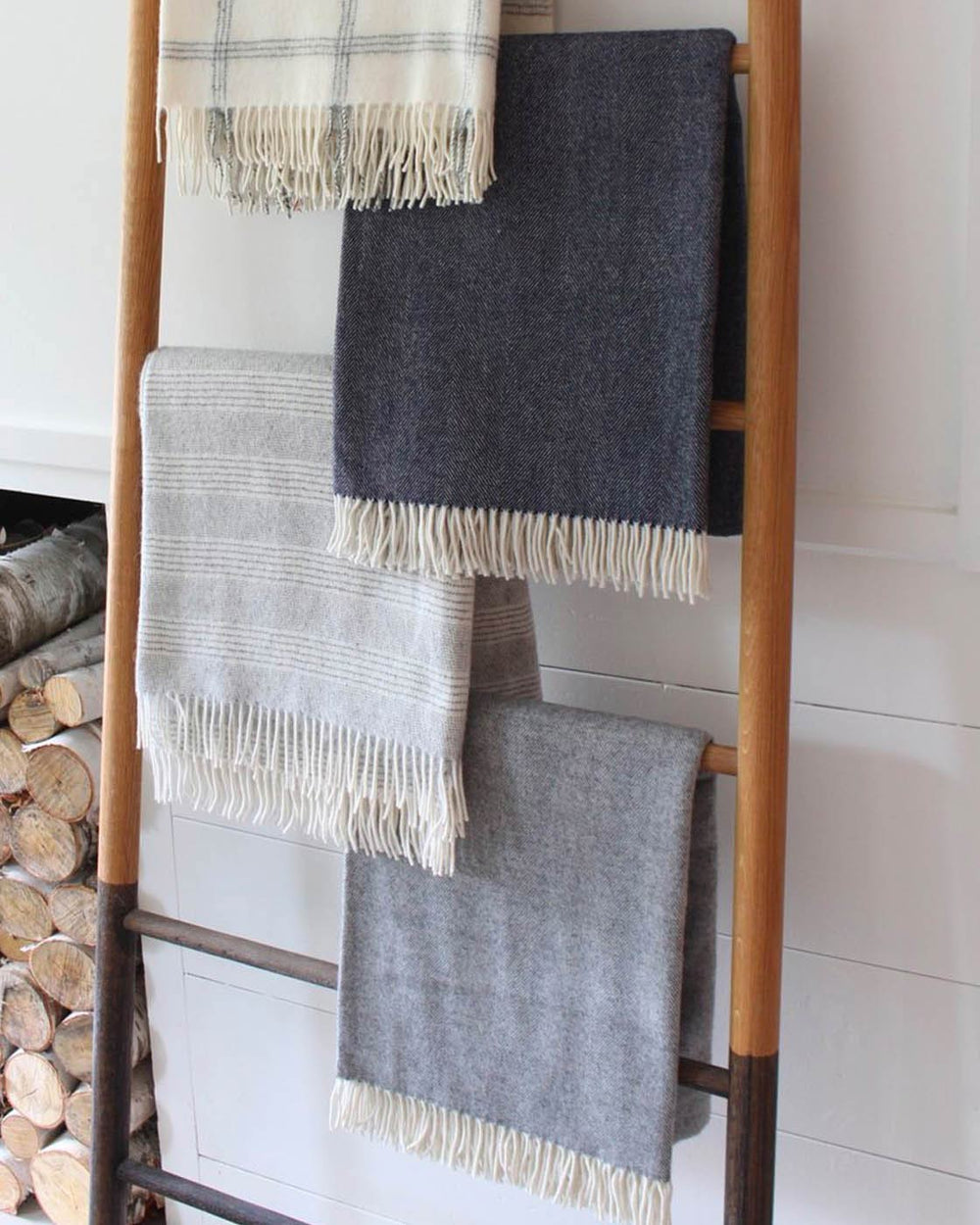 Merino Wool Throw - Grey