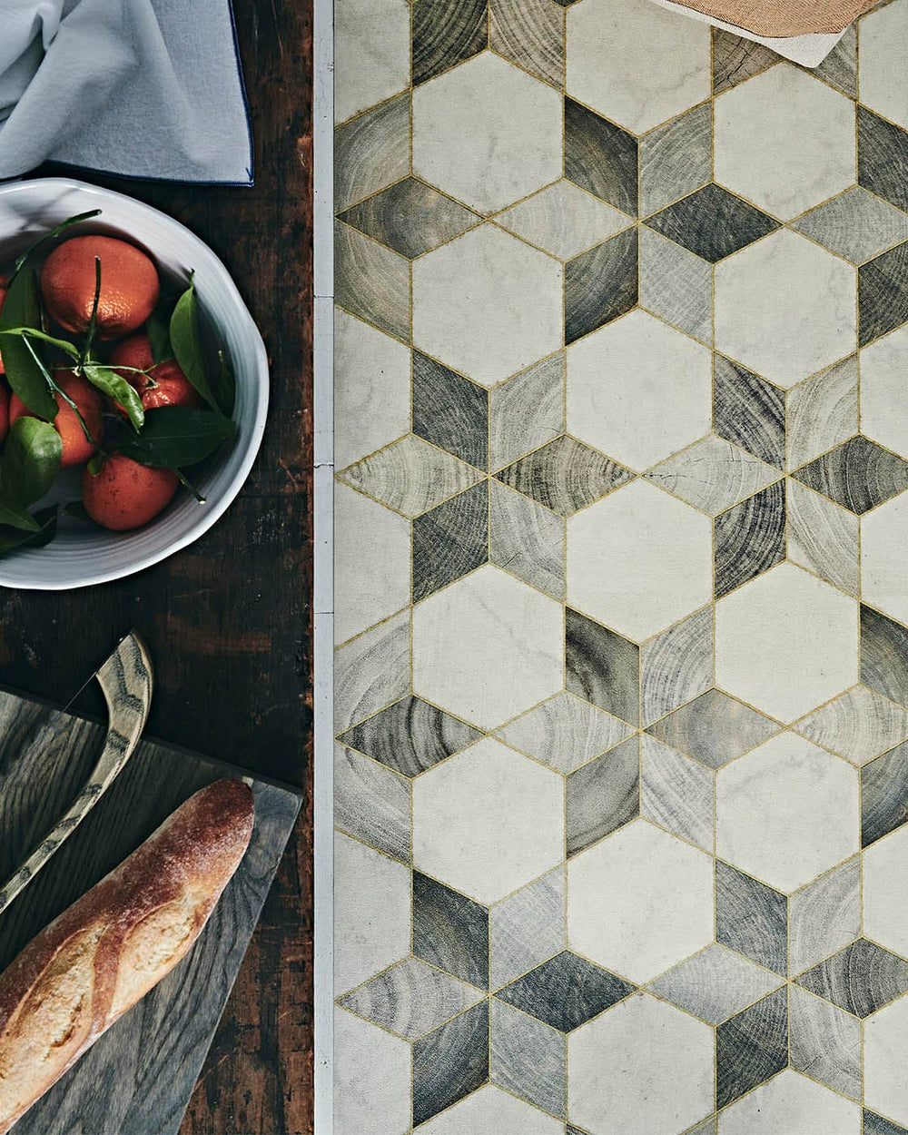 Marbled Star Vinyl Floor Mat