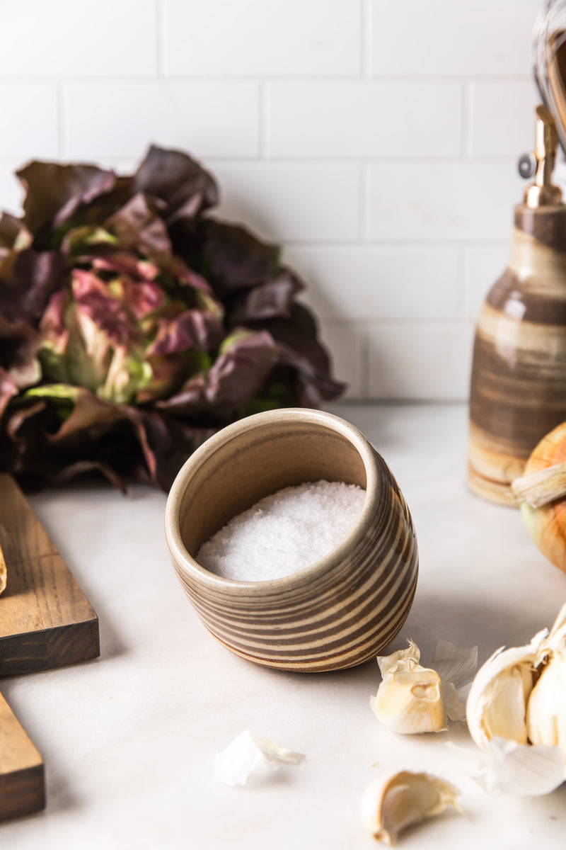 Marbled Stone Salt Cellar