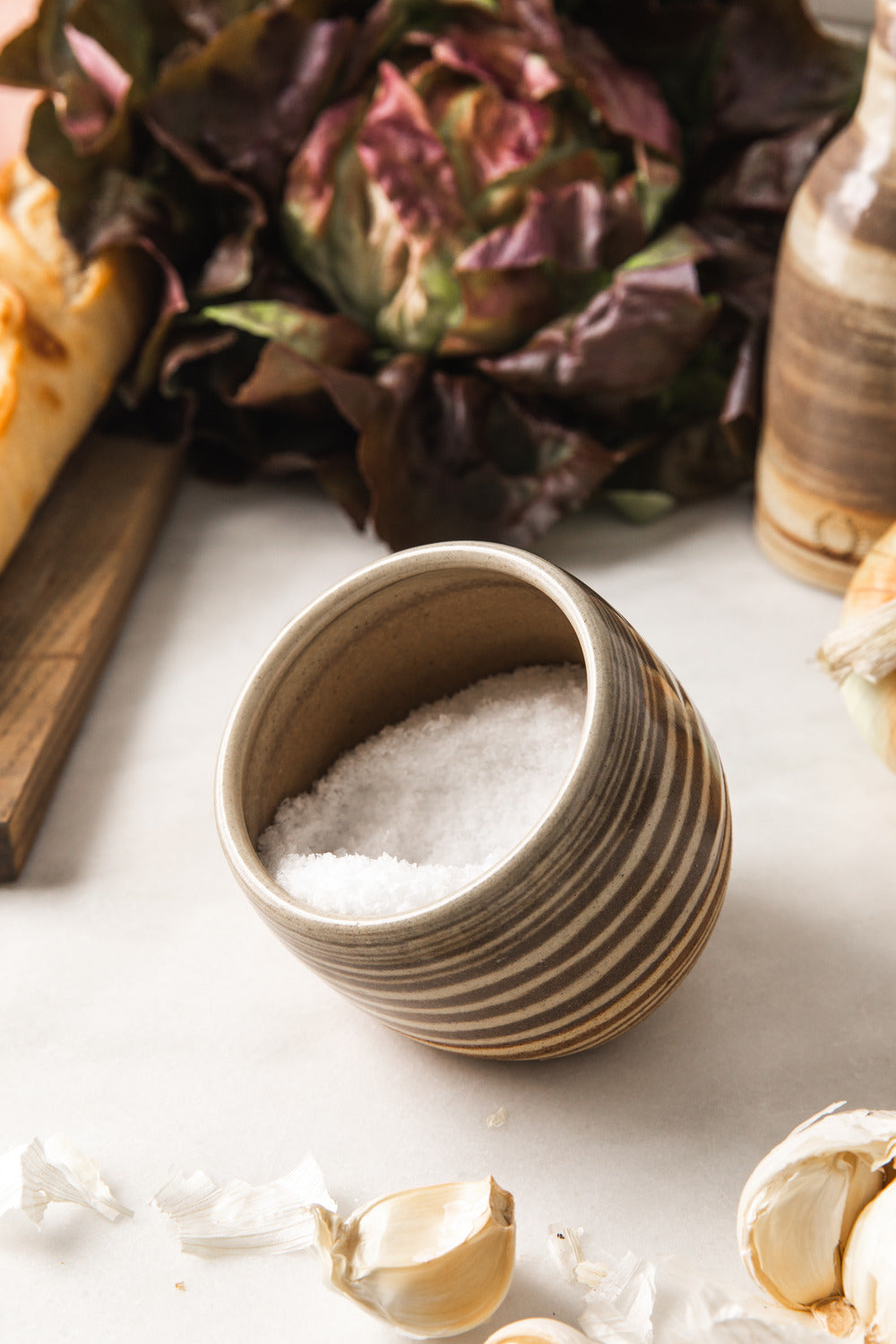 Marbled Stone Salt Cellar