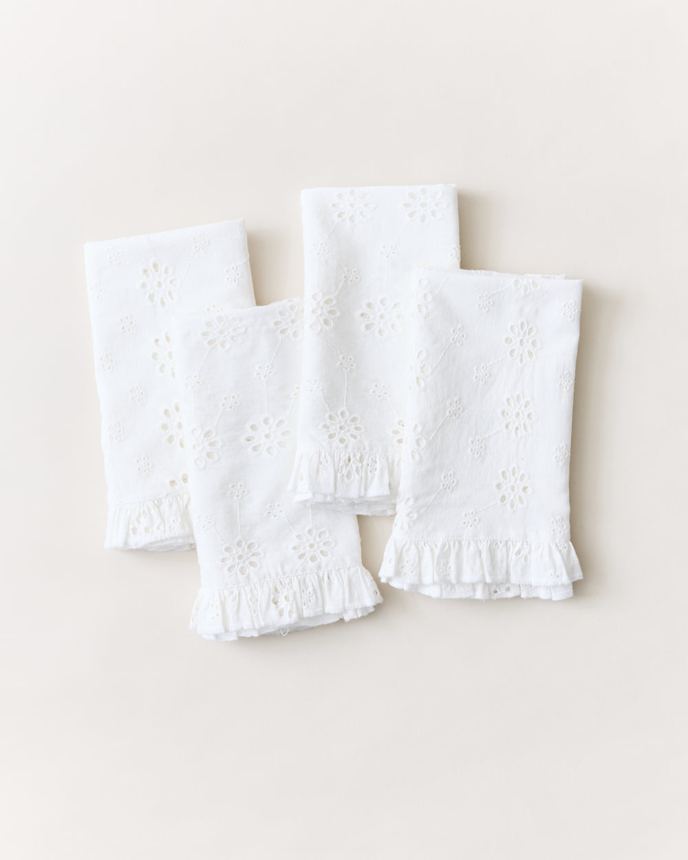 Cottage Eyelet Napkins - White