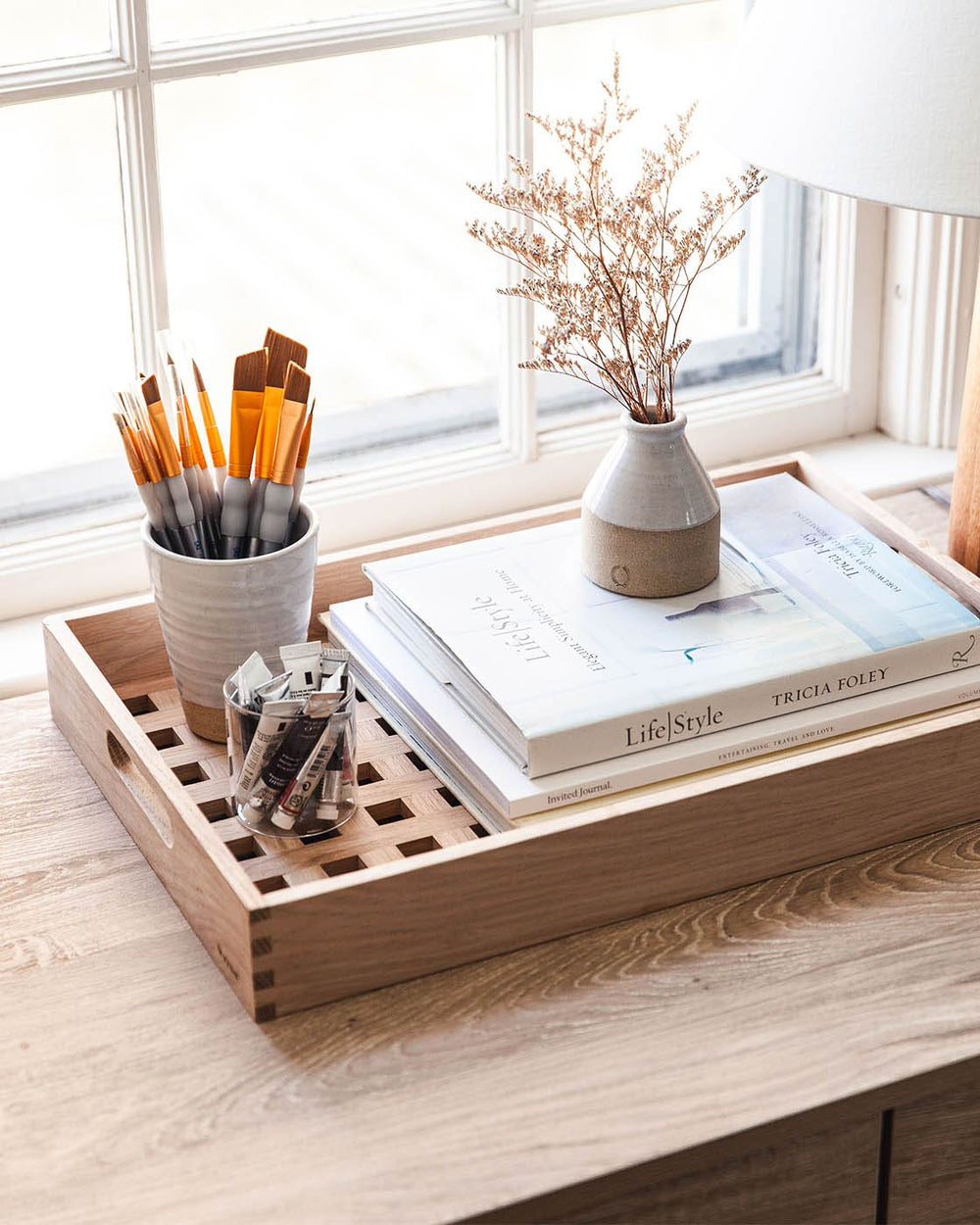 Wooden Lattice Tray