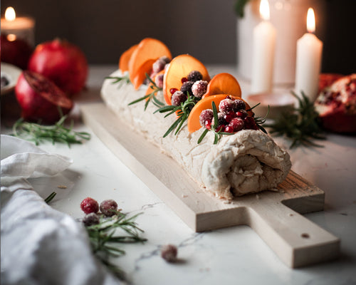 Winter Fruit Pavlova Roulade