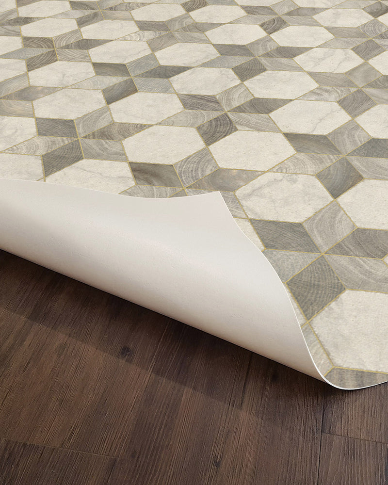 Marbled Star Vinyl Floor Mat